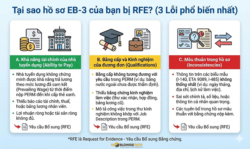 Lý do hồ sơ EB3 của bạn bị RFE