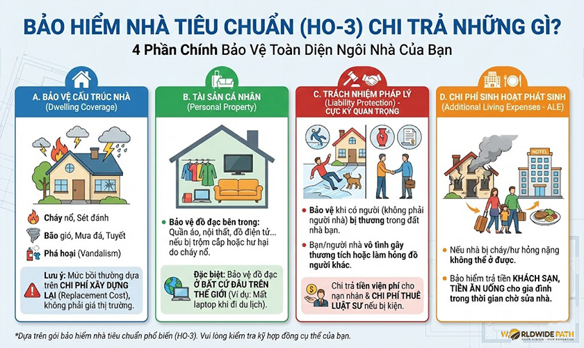 Bảo hiểm nhà chi trả những gì cho bạn