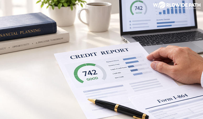 credit report Mẫu đơn I-864